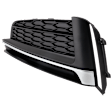 Front, Driver Side Fog Light Cover, Black