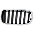 Driver Side Grille Chrome Shell with Textured Black Insert