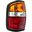 1610802 Driver Side Halogen Tail Light, With bulb(s), Amber, Clear & Red Lens