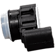 Front, Outer Parking Assist Sensor, Angled, 3-Pin Connector, Plugged, with Fastening Ring
