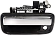768MXCD Front, Driver Side Chrome Lever with Black Bezel Exterior Door Handle, With Key Hole, Help Series