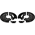 924-657 Rear Brake Dust Shields Black, Steel, OE Solutions Series