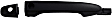 96612 Front, Driver Side Black Exterior Door Handle, With Key Hole, Help Series