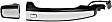 96662 Front, Passenger Side Chrome Exterior Door Handle, Without Key Hole, Help Series