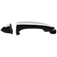 2021-2024 Chevrolet Trailblazer - Front, Passenger Side Black with chrome insert Exterior Door Handle, Without Key Hole