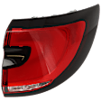 Passenger Side, Outer Tail Light, with Bulb(s), LED, Mounts On Body, CAPA Certified