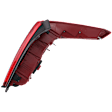 Driver Side, Outer Tail Light, with Bulb, LED, Red Lens, Mounts On Body