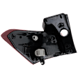 Passenger Side, Outer Halogen Tail Light, With bulb(s), Clear & Red Lens, CAPA Certified