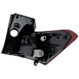 Driver Side, Outer Halogen Tail Light, With bulb(s), Clear & Red Lens, CAPA Certified