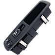 Front, Passenger Side Window Switch, Black, 3 Buttons