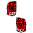 Driver and Passenger Side Tail Lights, with Bulbs, LED, Clear and Red Lens