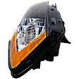 Passenger Side Headlight, with Bulb, Halogen, Clear Lens, CAPA Certified