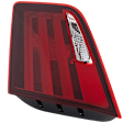 2012-2013 BMW ActiveHybrid 5 - Passenger Side, Inner Tail Light, without Bulb, Halogen, Clear and Red Lens, Base Model, Sedan