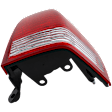 Passenger Side Tail Light, without Bulb, Halogen, Clear and Red Lens