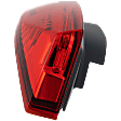 2008-2014 Cadillac CTS - Passenger Side Tail Light, with Bulb, Halogen, Clear and Red Lens, Sedan, 2nd Gen