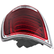 Passenger Side Tail Light, with Bulb, LED, Clear and Red Lens, Chrome Interior, With Premium Type, CAPA CERTIFIED