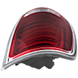 Driver Side Tail Light, with Bulb, LED, Clear and Red Lens, Chrome Interior, With Premium Type, CAPA CERTIFIED