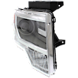 2013-2014 Ford F-150 - Passenger Side Headlight, without Bulb, HID/Xenon, Chrome Trim, CAPA CERTIFIED
