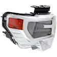 2013-2014 Ford F-150 - Passenger Side Headlight, without Bulb, HID/Xenon, Chrome Trim, CAPA CERTIFIED