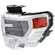 2013-2014 Ford F-150 - Driver Side Headlight, without Bulb, HID/Xenon, Chrome Trim, CAPA CERTIFIED