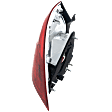 2010-2012 Ford Fusion - Passenger Side Tail Light, without Bulb, Halogen, Clear and Red Lens