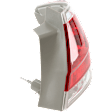 2009-2011 Ford Focus - Passenger Side Tail Light, with Bulb, Halogen, Clear and Red Lens, With Chrome Insert, Sedan