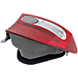 2009-2011 Honda Civic - Driver Side, Outer Tail Light, without Bulb, Halogen, Clear and Red Lens, Sedan