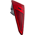 Passenger Side, Outer Halogen Tail Light, with Bulb, Clear and Red Lens, Except Hybrid Model