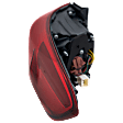 Passenger Side, Outer Tail Light, with Bulb, Halogen, Clear and Red Lens, Standard Type, Except Hybrid Model