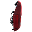 Driver Side Tail Light, with Bulb, Halogen, Clear and Red Lens