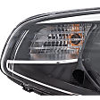 Driver Side Headlight, with Bulb, Halogen, Clear Lens, Black Interior
