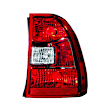 Driver Side Tail Light, without Bulb, Halogen, Clear and Red Lens