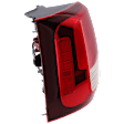 Driver Side, Outer Tail Light, with Bulb, Halogen, Clear and Red Lens, CAPA CERTIFIED