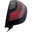 2014-2019 Kia Soul - Driver Side Tail Light, with Bulb, Halogen, Clear and Red Lens
