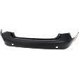 Rear Primed Bumper Cover, Without Parking Aid Sensor Holes, CAPA CERTIFIED