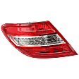 Driver Side Halogen Tail Light, Without bulb(s), OE Replacement