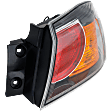 Passenger Side, Outer Tail Light, with Bulb, Halogen, Clear Lens