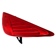 Driver Side Tail Light, with Bulb, Halogen, Clear and Red Lens, Hatchback