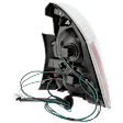 2010-2012 Nissan Sentra - Driver Side Tail Light, with Bulb, Halogen, Clear and Red Lens, Base/S/SL Models