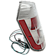 2010-2012 Nissan Sentra - Driver Side Tail Light, with Bulb, Halogen, Clear and Red Lens, Base/S/SL Models