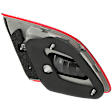 Passenger Side, Inner Tail Light, without Bulb, Halogen, Clear and Red Lens
