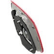 Passenger Side, Inner Tail Light, without Bulb, Halogen, Clear and Red Lens