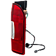 Passenger Side Tail Light, with Bulb, Halogen, Clear and Red Lens, Except NV200 Models