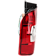 Driver Side Tail Light, with Bulb, Halogen, Clear and Red Lens, Except NV200 Models