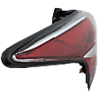 Driver Side Tail Light, with Bulb, Halogen, Clear and Red Lens