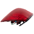 Passenger Side Tail Light, with Bulb, Halogen, Clear and Red Lens
