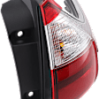 2015-2019 Toyota Sienna - Passenger Side, Outer Tail Light, with Bulb, LED, Clear and Red Lens, Except SE Model
