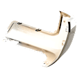 Rear, Driver Side Bumper End, Chrome Plastic