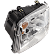 Driver Side Headlight, without Bulb, Halogen, Clear Lens, with Fog Light Holes