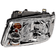 Driver Side Headlight, without Bulb, Halogen, Clear Lens, with Fog Light Holes